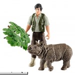 Schleich Ranger and Indian Rhinoceros Figurine Toy Play Set Multicolor  B074VG2M66